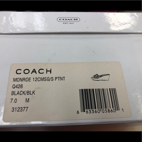 COACH women’s twist-lock MONROE wedges size 7 - Picture 3 of 6